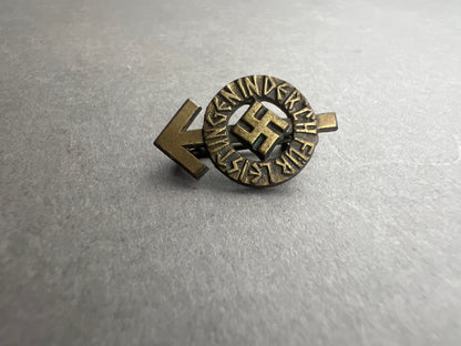 WW2 Tysk "HJ-Leistungsabzeichen" i Bronze. Miniature. Fremstiller RZM M1/101. Original.