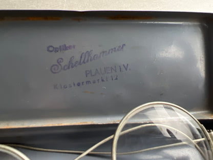 WW2 Tysk Heer "Dienst-Brille" i Æske. Med Brille og Fremstiller. Original.