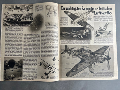 WW2 Tysk Luftwaffe "Der Adler" Blad. Original.