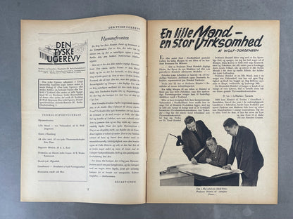 WW2 Dansk Nazistisk "Den Tyske Ugerevy" Blad. Udgivelsen med Schalburg. Original.