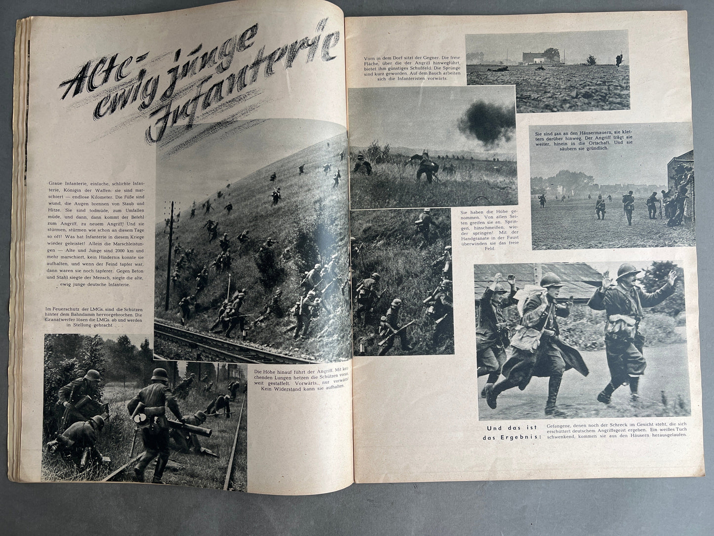 WW2 Tysk "Sieg im Westen" Blad. Stor, større end Signal Blade. Ses ikke tit. Original.