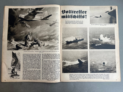 WW2 Tysk Luftwaffe "Der Adler" Blad. Original.