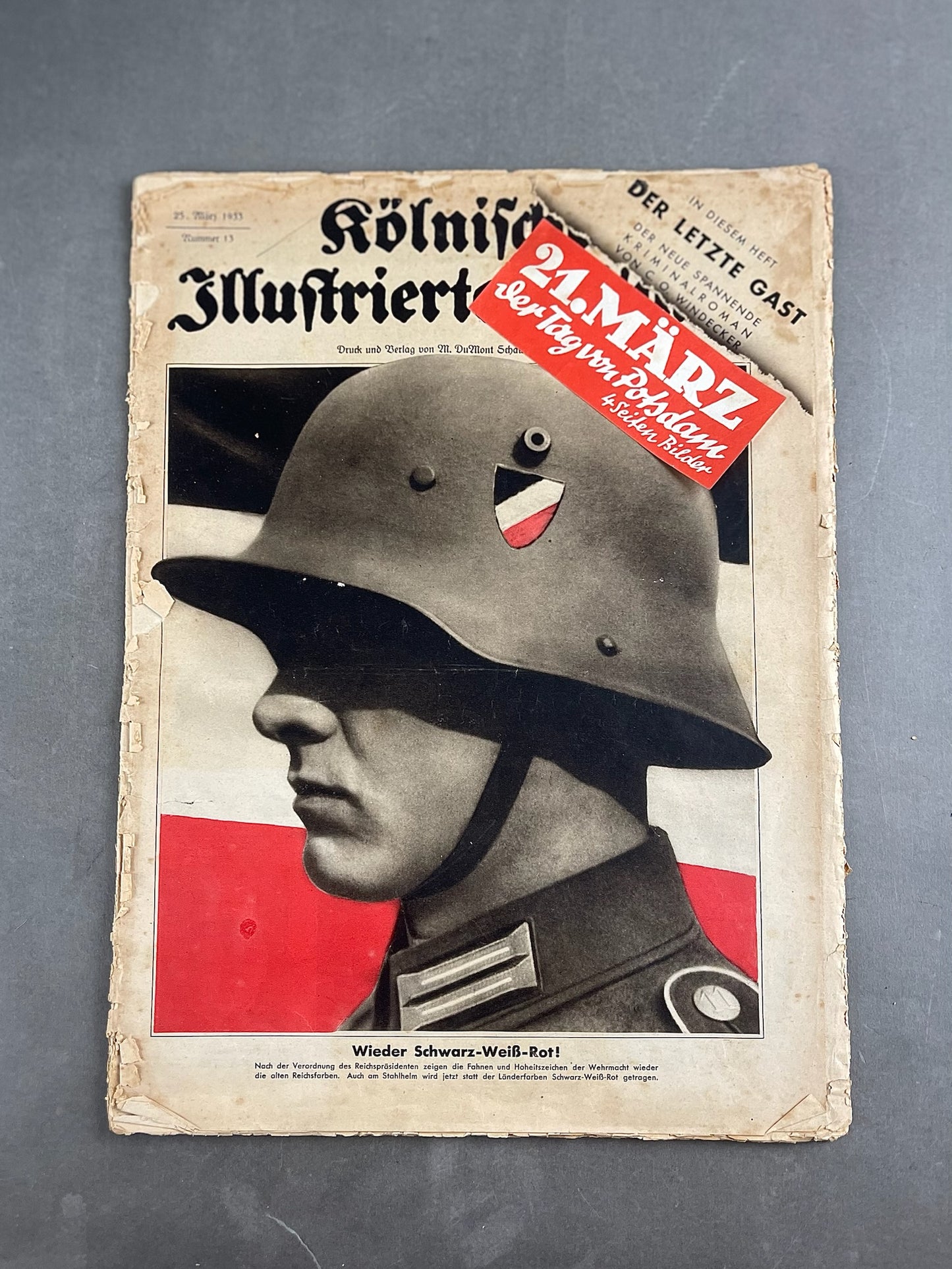 WW2 Tysk Reichswehr/Wehrmacht Blad. Stor! A3 Størrelse. Original.