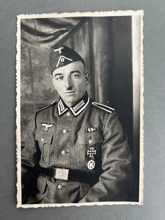 WW2 Tysk Wehrmacht Foto-Postkort. 1. verdenskrig veteran. Original.