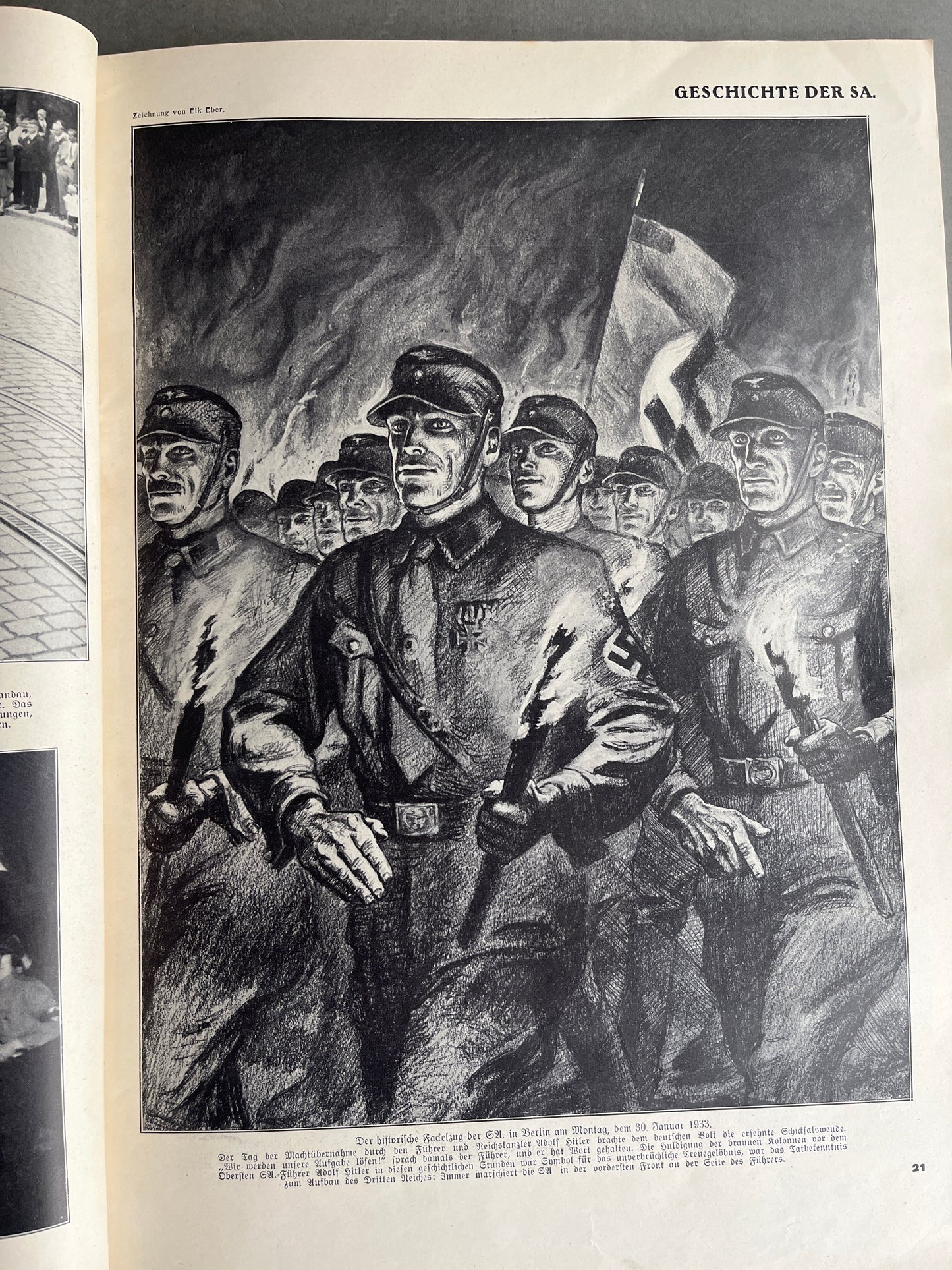 WW2 Tysk SA Blad. Stor A3 størrelse og 127 sider. Sjælden. Mange gode billeder. Original