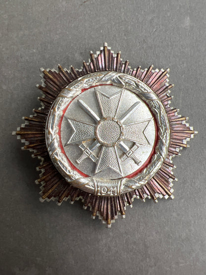 WW2 Tysk DKiS (Deutsches Kreuz in Silber) 1957-model. Original.