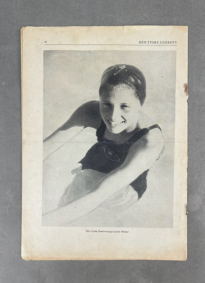 WW2 Dansk Nazistisk "Den Tyske Ugerevy" Blad. Original.