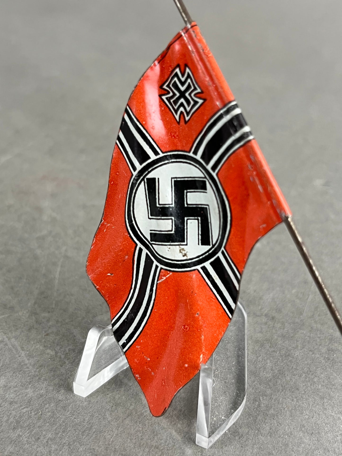 WW2 Tysk Kriegsmarine Lineol Flag. Original.