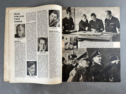 WW2 Tysk "Die Woche" Blad. Wehrmacht østfront forside. Original.