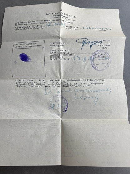 WW2 Tysk Wehrpass "Heer". Original.