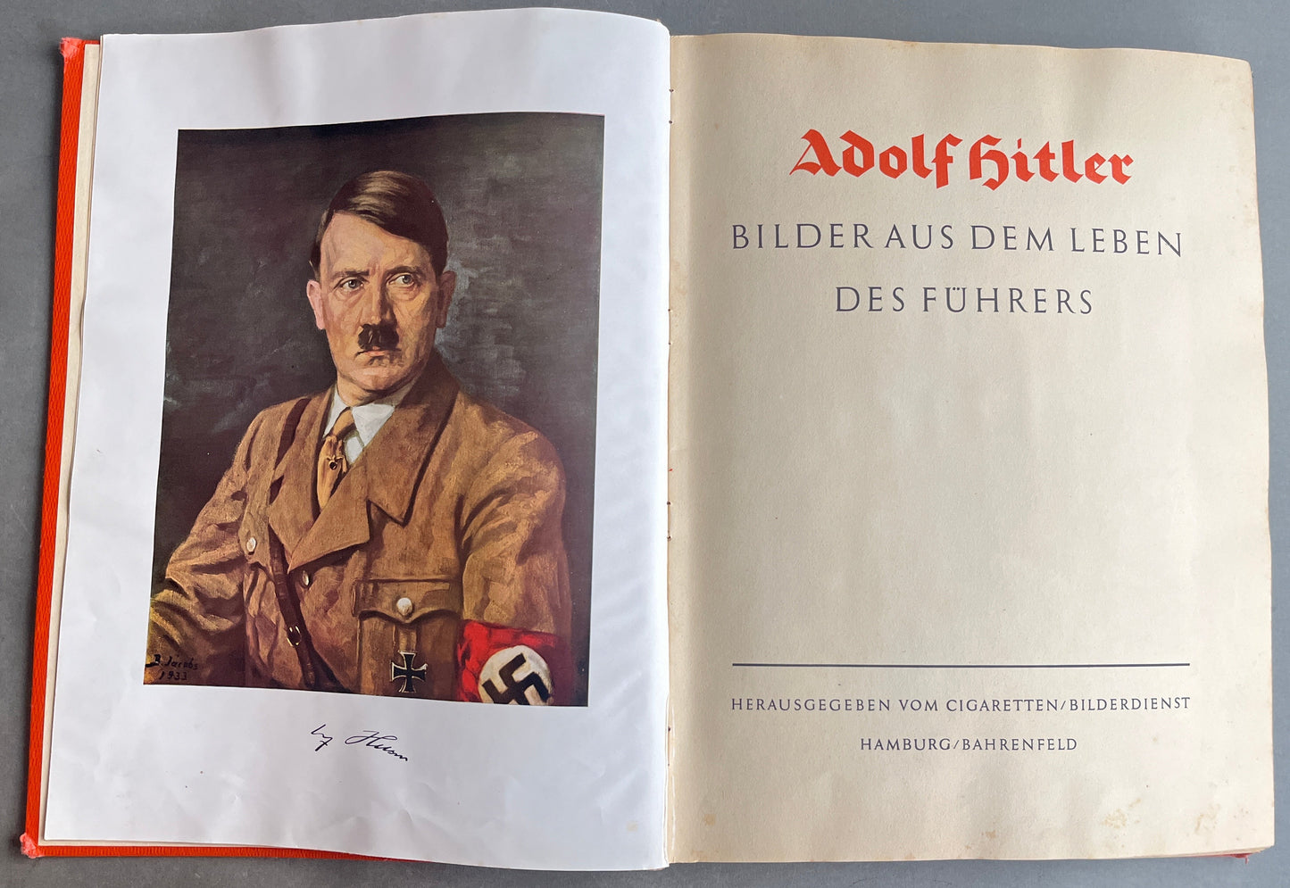 WW2 Tysk “Adolf Hitler” Cigaretten Album. Komplet med alle billeder! Original.
