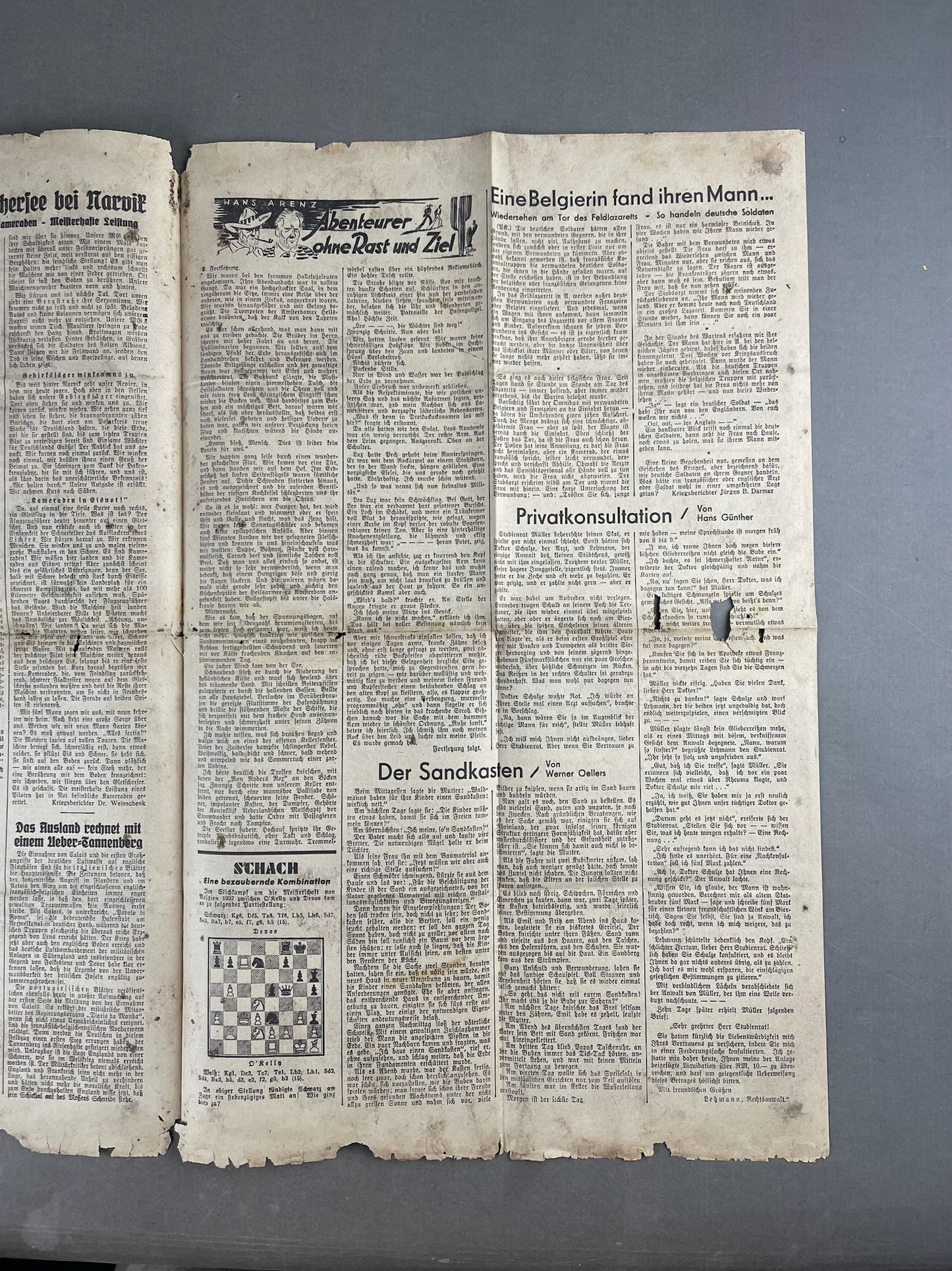 WW2 Tysk Kriegsmarine "Gegen Engeland" lille avis/pjece. Original.