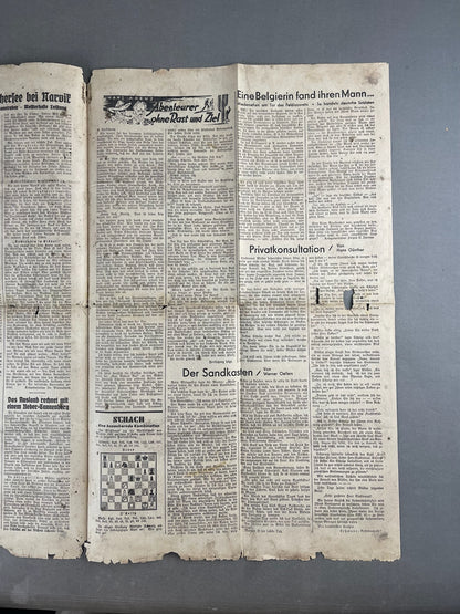 WW2 Tysk Kriegsmarine "Gegen Engeland" lille avis/pjece. Original.