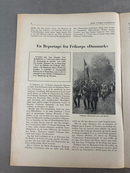 WW2 Dansk Nazistisk "Den Tyske Ugerevy" Blad. Original.