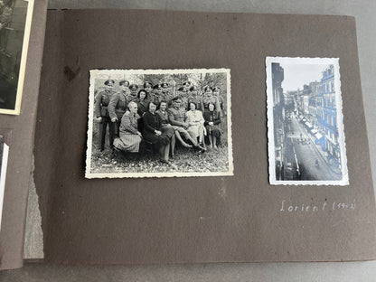 WW2 Tysk Kriegsmarine Fotoalbum. Gode billeder af soldater, skibe, træning, mv. 59 billeder. Original.