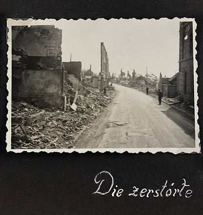 WW2 Tysk Wehrmacht Fotoalbum 1940'erne. MANGE(!) gode billeder fra felttoget i Frankrig. Original.