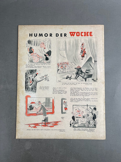 WW2 Tysk "Die Woche" Blad. Original.