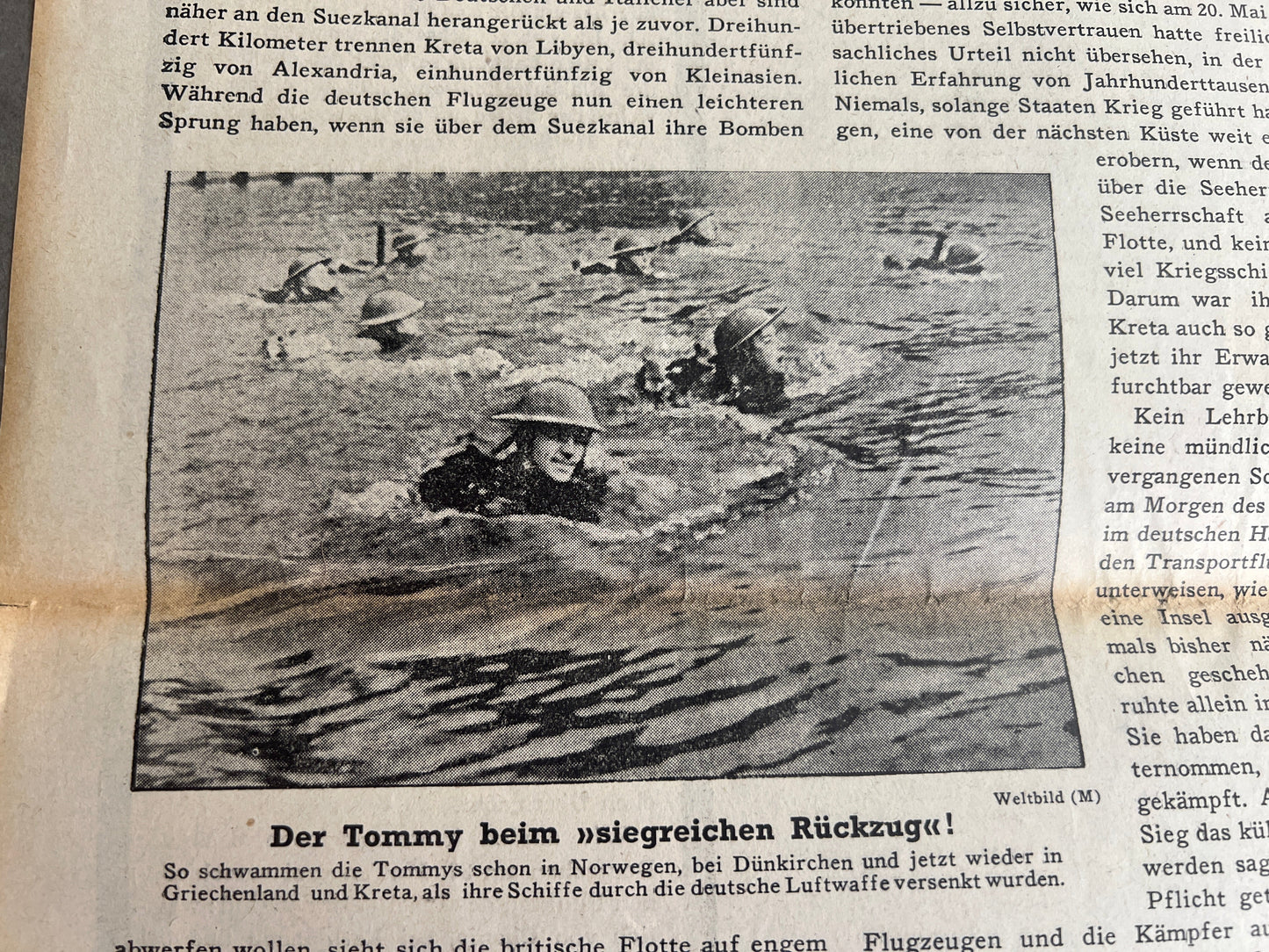 WW2 Tysk/Dansk "Kopenhagener Zeitung" Avis. Original. Original.