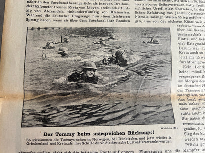 WW2 Tysk/Dansk "Kopenhagener Zeitung" Avis. Original. Original.
