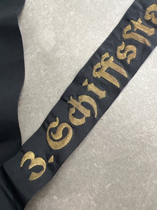 WW2 Tysk Kriegsmarine Matros Huebånd "3. Schiffsstammabteilung 3.". Original.