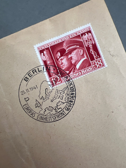 WW2 Tysk NSDAP/Mussolini Kuvert. Original.