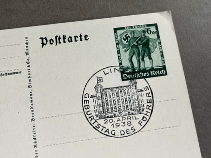 WW2 Tysk AH/NSDAP Postkort. Original.