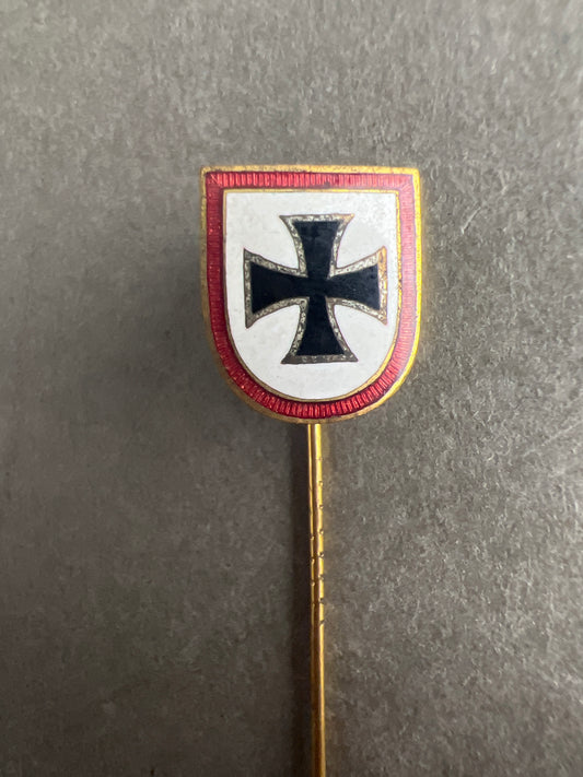 WW2 Tysk Soldater Veteranforenings nål i Emalje (DRK, NS-RKB, Kyffhäuser mv.). Original.