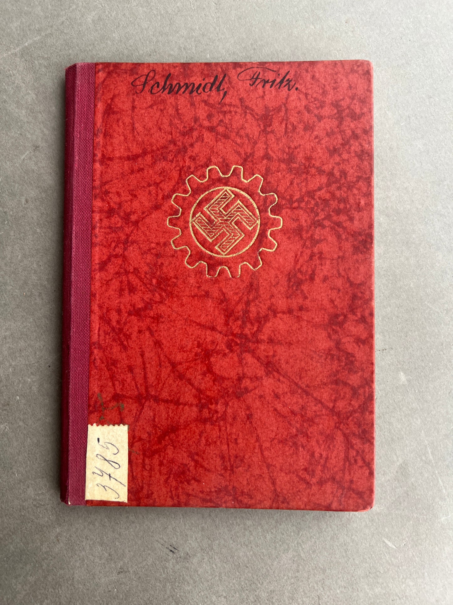 WW2 Tysk DAF Medlemsbog. Godt udfyldt. Original.