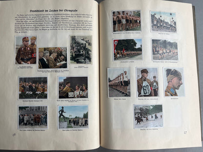 WW2 Tysk NSDAP/RAD "Cigaretten Album". Komplet med alle billeder. Gode billeder SS, SA, HJ, NSDAP mv. Original.