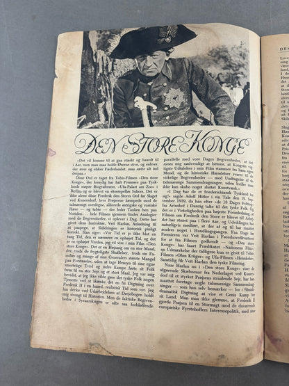 WW2 Dansk Nazistisk "Den Tyske Ugerevy" Blad. Original.