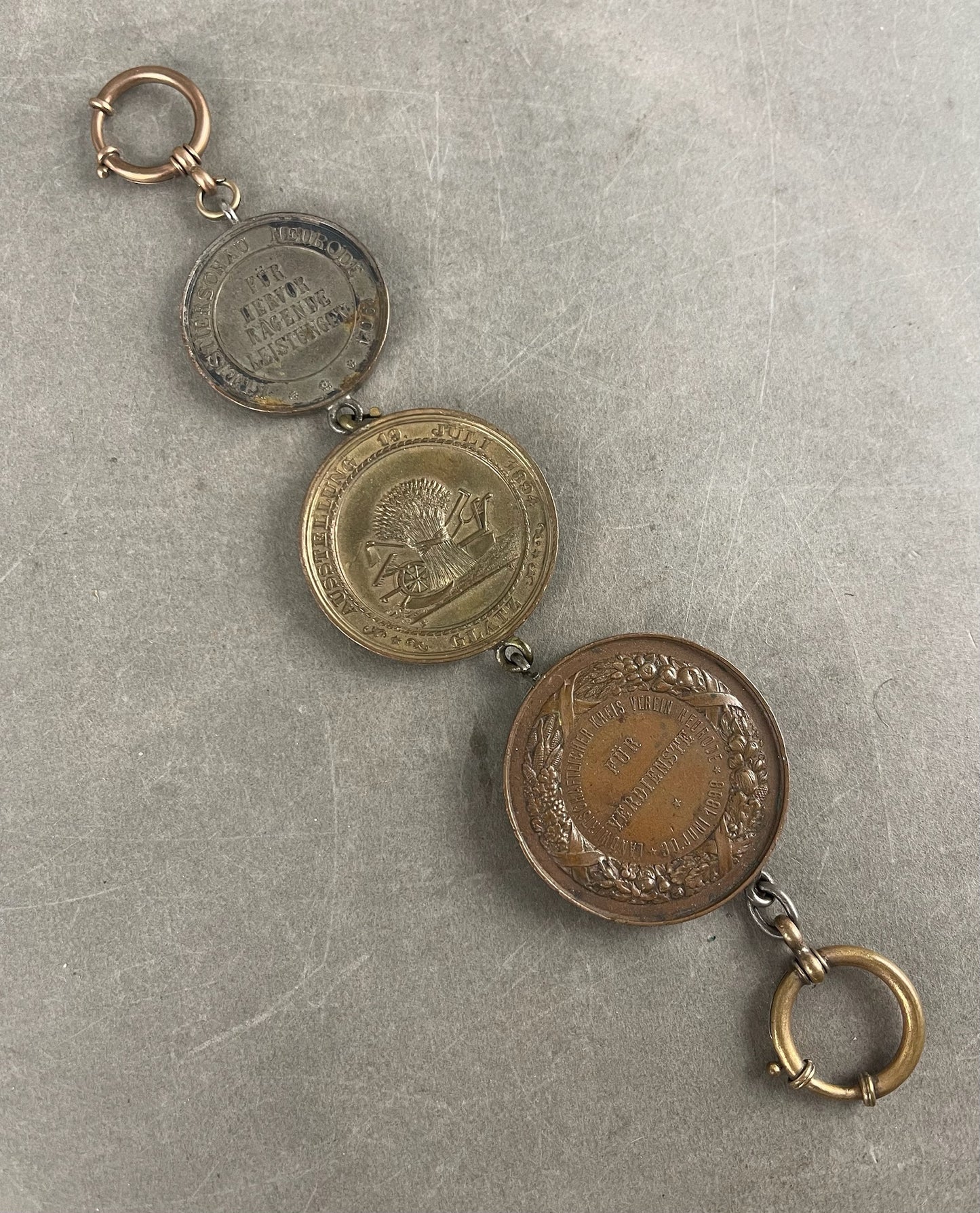 Før-WW1 Armbånd af ældre medaljer/Medaljoner. Original.