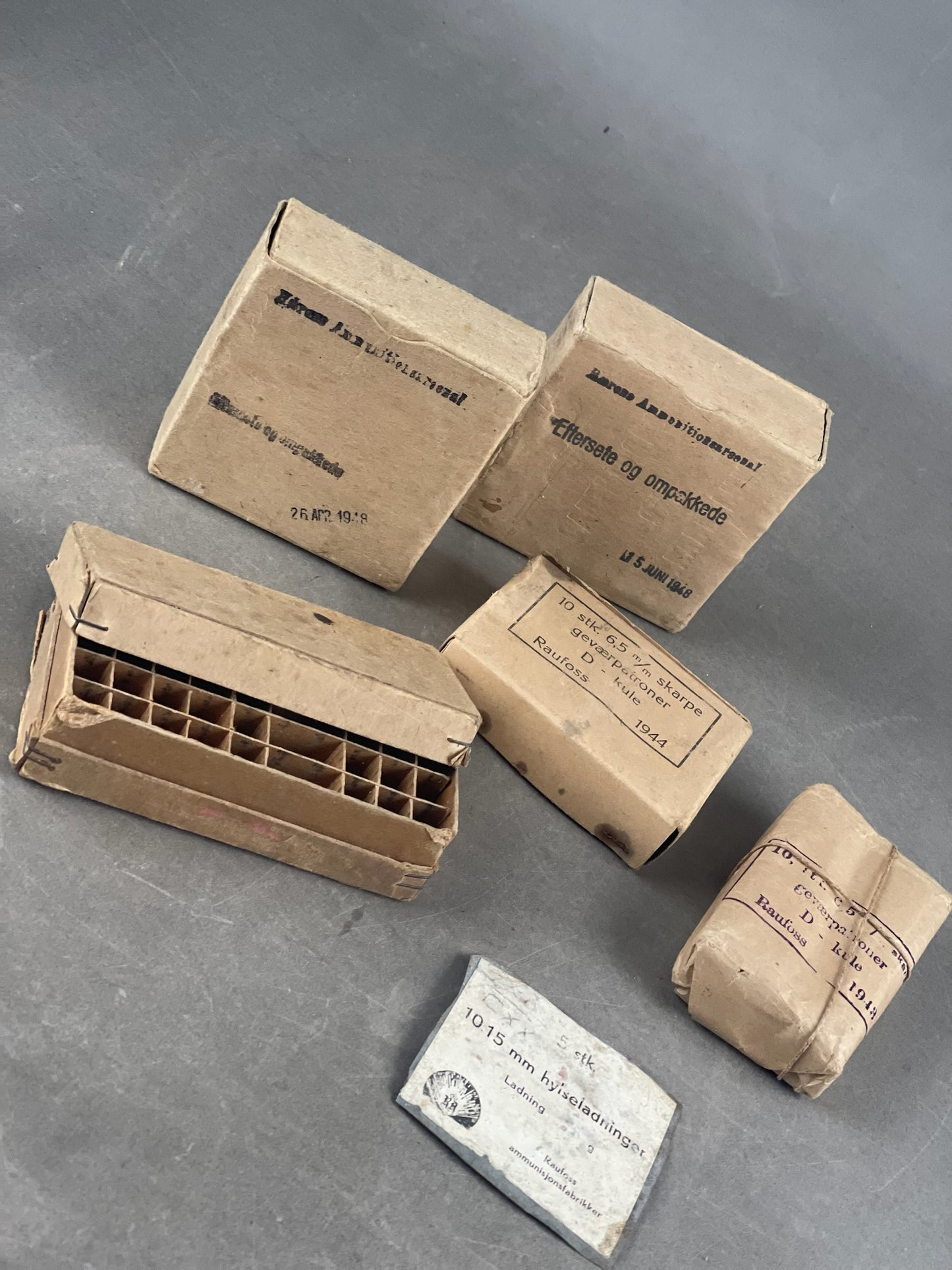 WW2 Lot af Patronæsker. Original.