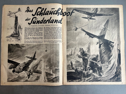 WW2 Tysk Luftwaffe "Der Adler" Blad. Original.