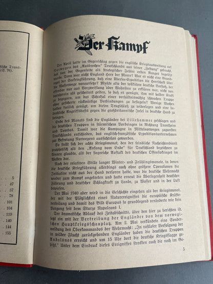WW2 Tysk Bog "Deutschland im Kampf". Gode billeder. Original.
