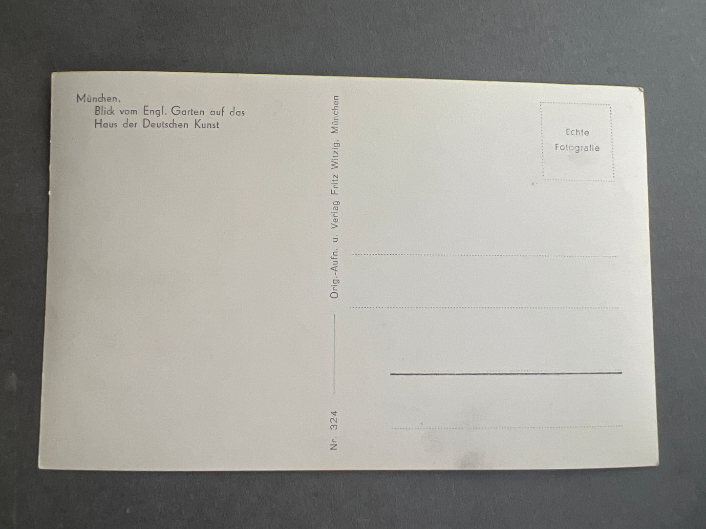WW2 Tysk Postkort. "Haus der Deutschen Kunst" Original.