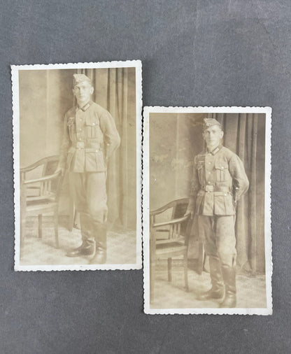 WW2 Tysk Wehrmacht Foto-Postkort. Identiske. Original.
