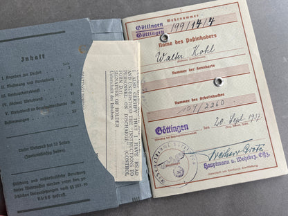 WW2 Tysk Wehrpass "Heer". Original.