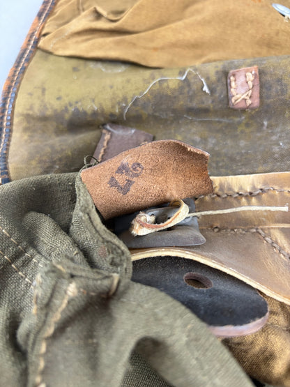 WW2 Tysk Heer "Affe" Kamprygsæk. Til Y-rem. Flot stand! Original.