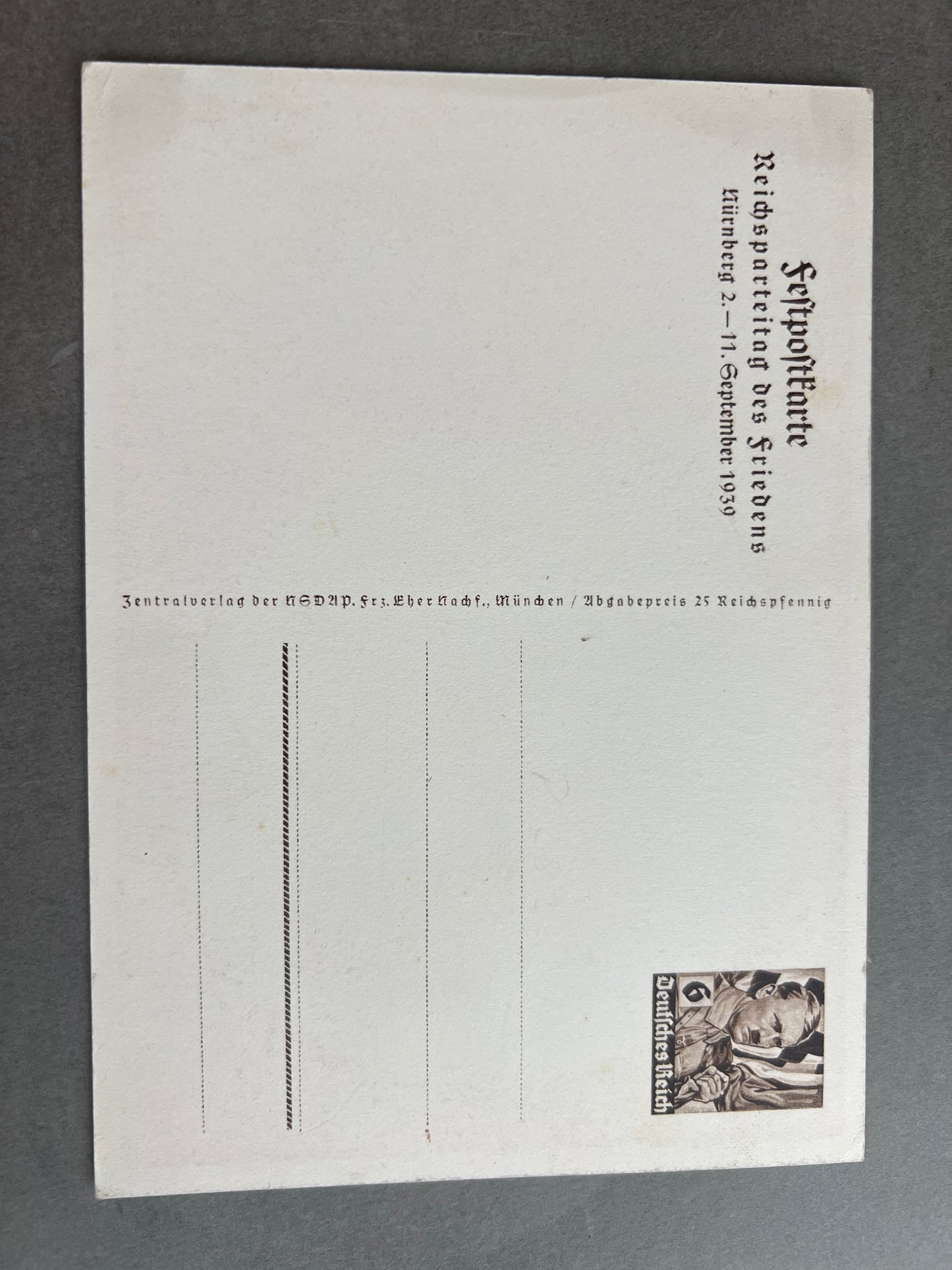 WW2 Tysk NSDAP Postkort. Original.