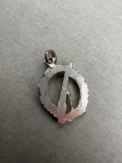 WW2 Tysk 1957-model Miniature Infanterie Sturmabzeichen vedhæng. Original.