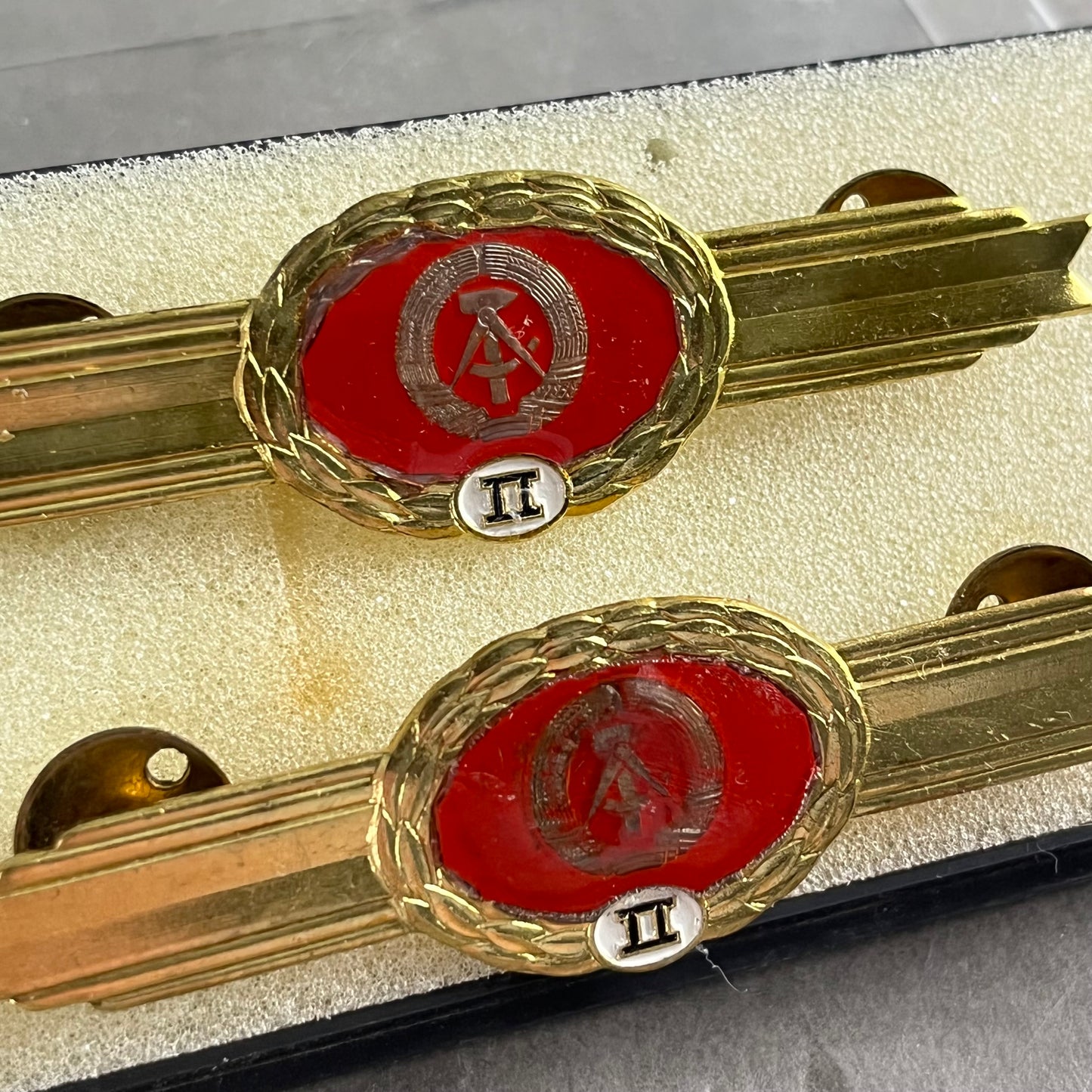 Østtysk DDR Medaljer i æske. Original.