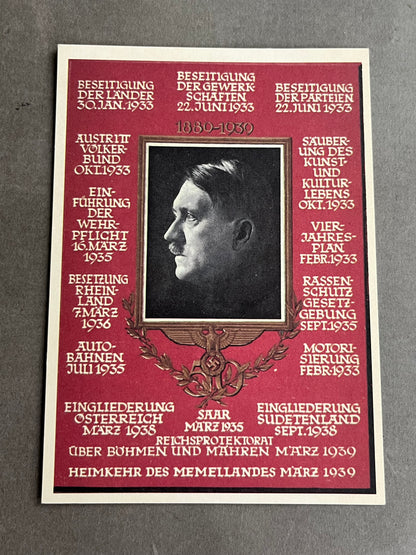 WW2 Tysk AH/NSDAP Postkort. Original.