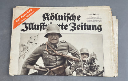 WW2 Tysk Avis fra 1937 med god Reichsheer forsidefoto. Original.