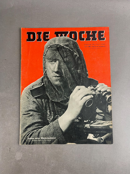 WW2 Tysk "Die Woche" Blad. Original.