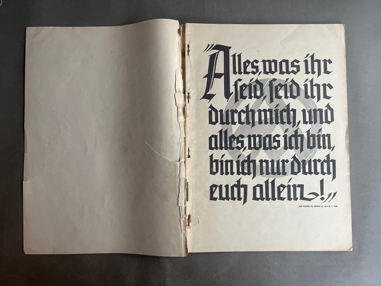 WW2 Tysk SA Blad. Stor A3 størrelse og 127 sider. Sjælden. Mange gode billeder. Original