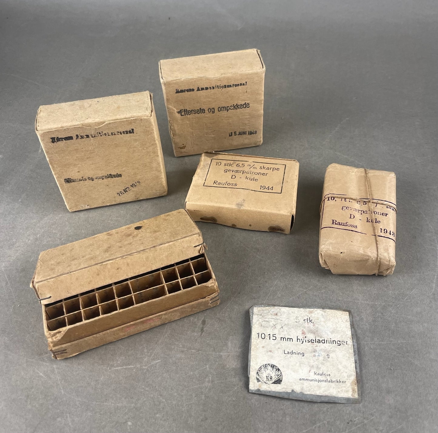 WW2 Lot af Patronæsker. Original.