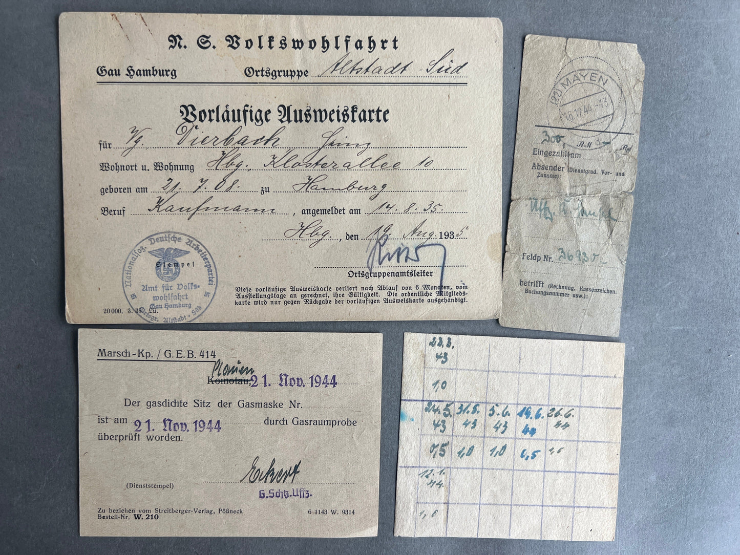 WW2 Tysk Blandet Lot. Original.