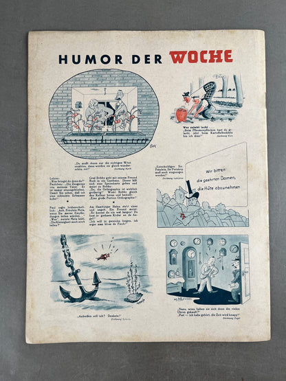 WW2 Tysk "Die Woche" Blad. Luftwaffe forside. Original.