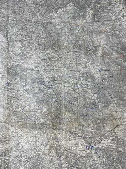 WW2 Tysk Heer Landkort over område i Norge. Original.