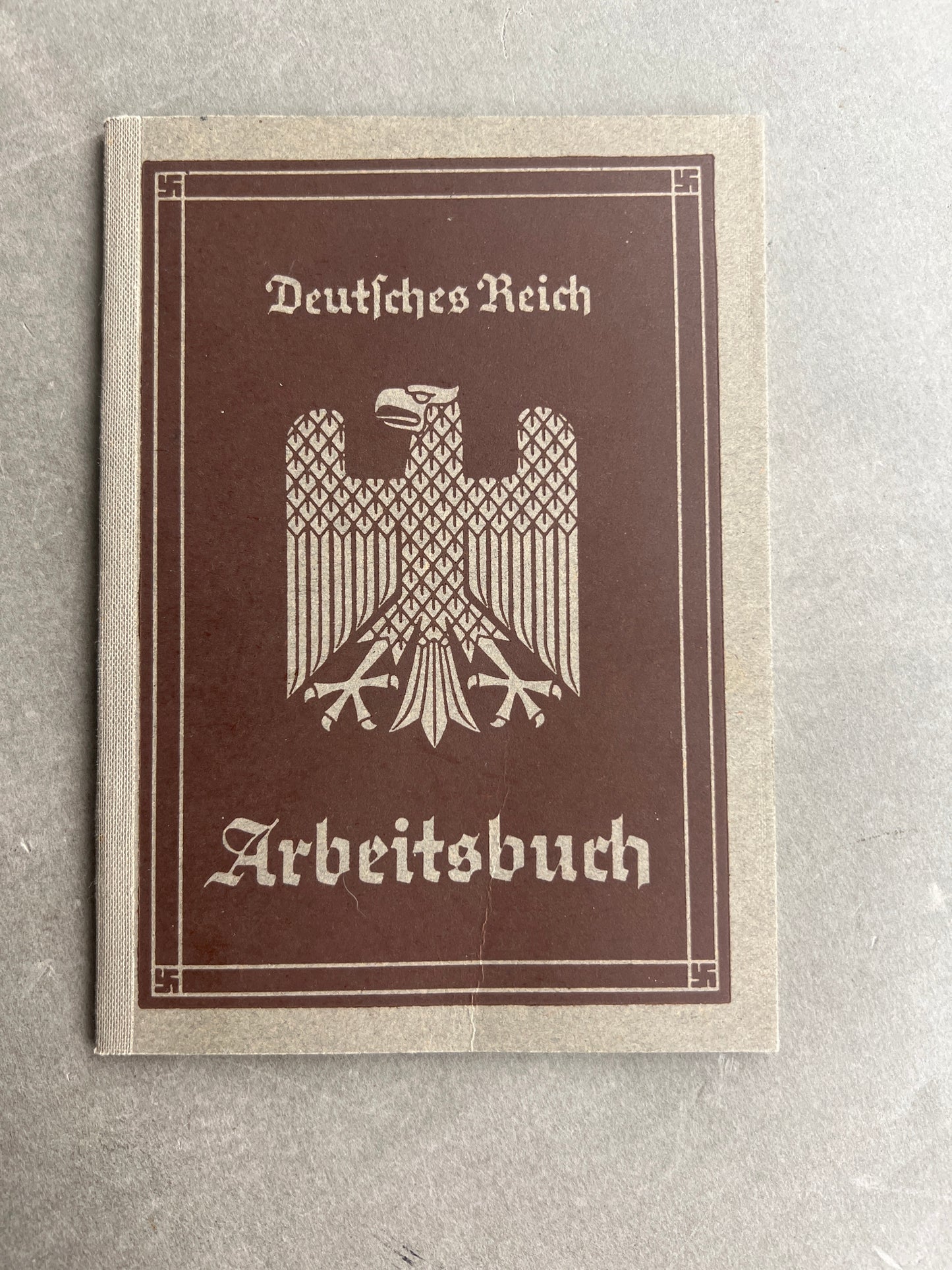 WW2 Tysk Arbeitsbuch. Original.